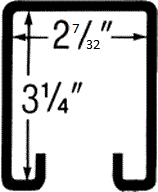 Heavy Duty Box Track 3-1/4